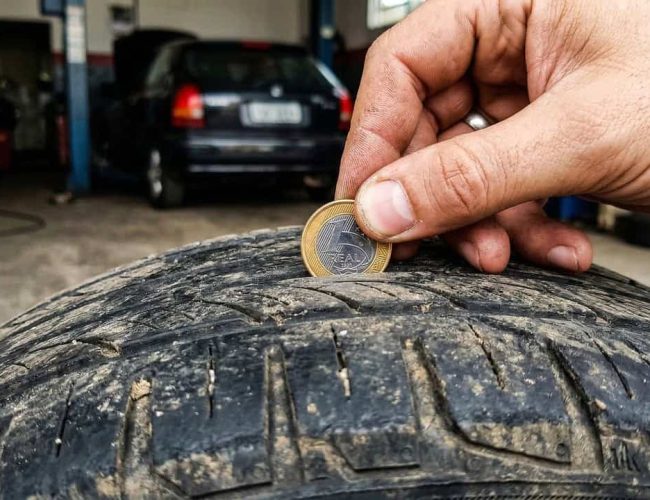 Novo método inovador permite verificar a segurança dos pneus em poucos segundos usando uma moeda