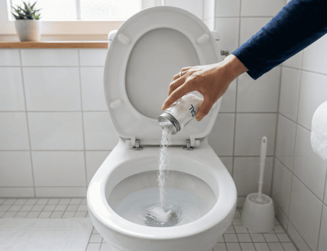 Qual a razão por trás da recomendação de jogar sal no vaso sanitário? Com que periodicidade deve ser feito?
