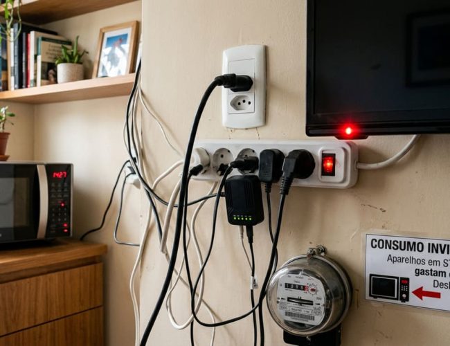 Qual o gasto de energia ao deixar a TV e o micro-ondas ligados durante todo o ano?