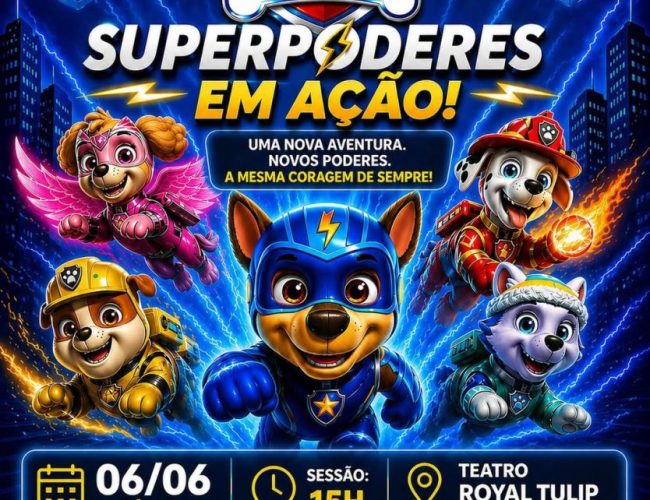 Patrulha Canina desembarca em Brasília: show infantil agendado para junho no Royal Tulip