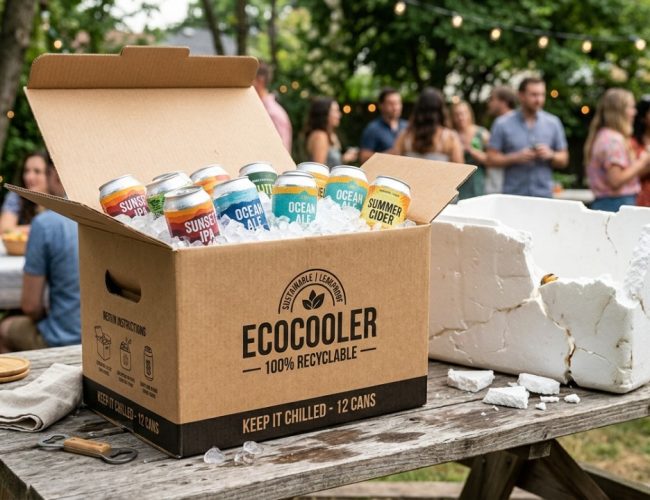 Inovação sustentável: empreendedor lança caixa térmica de papelão que mantém bebidas frias por 6 horas e já comercializou 40 mil unidades com uma ideia de design engenhosa