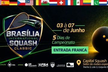 Elite do Squash mundial desembarca em Brasília para o maior torneio do Brasil; descubra como garantir seus ingressos gratuitos
