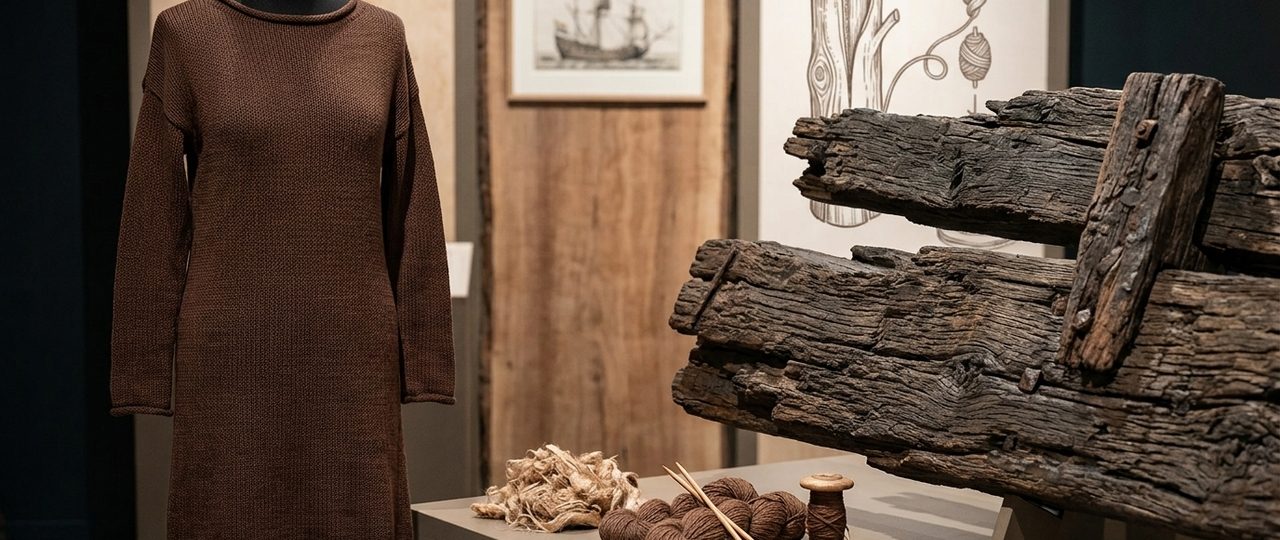 Vestido deslumbrante é criado a partir de relíquias de naufrágio de 300 anos na Finlândia