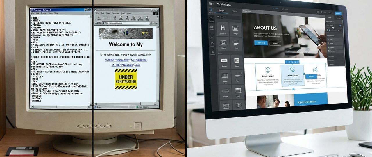 Da Era dos GIFs à Criação de Sites: A Evolução da Publicação Online em Apenas Alguns Cliques