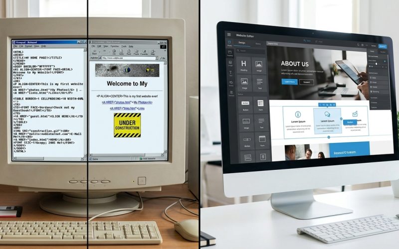 Da Era dos GIFs à Criação de Sites: A Evolução da Publicação Online em Apenas Alguns Cliques