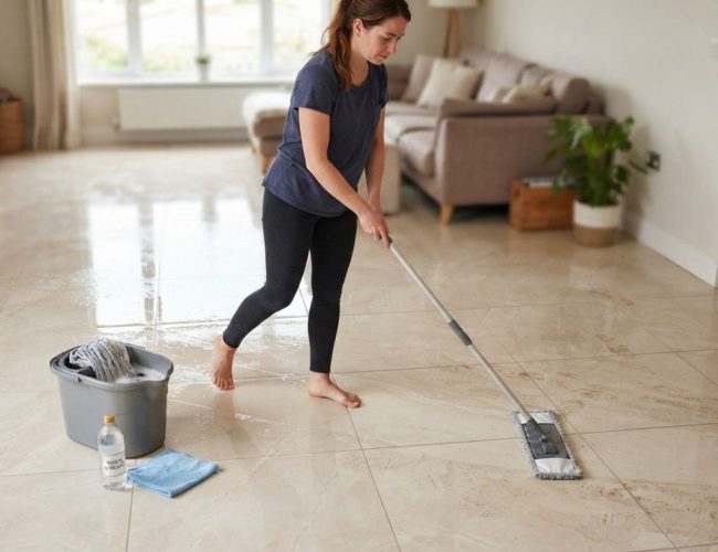 Por que recomendam adicionar vinagre à água para limpar o chão?