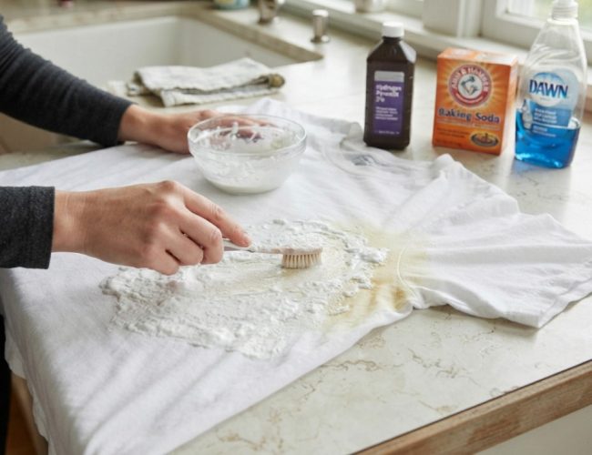 Como lavar camisetas com manchas de suor e deixá-las com aparência de novas