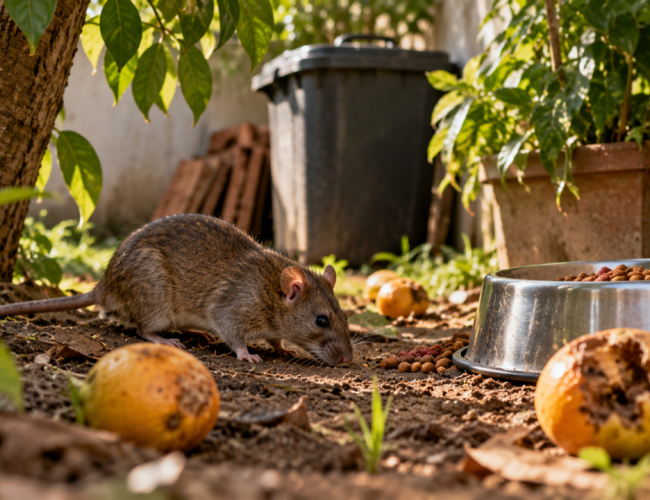Ratos retornam ao quintal: como água, ração e frutas caídas atraem os visitantes indesejados sem que o proprietário perceba
